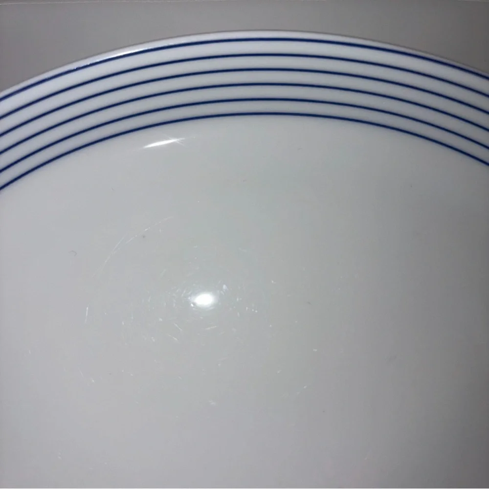 Crate and Barrel Blue & White Salad Dessert Plate Monno Bangladesh 8.5”